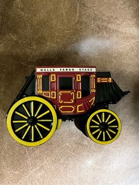 Wells Fargo 1998 Concord Stagecoach Coin Bank Box Key and Paperwork
Collectible